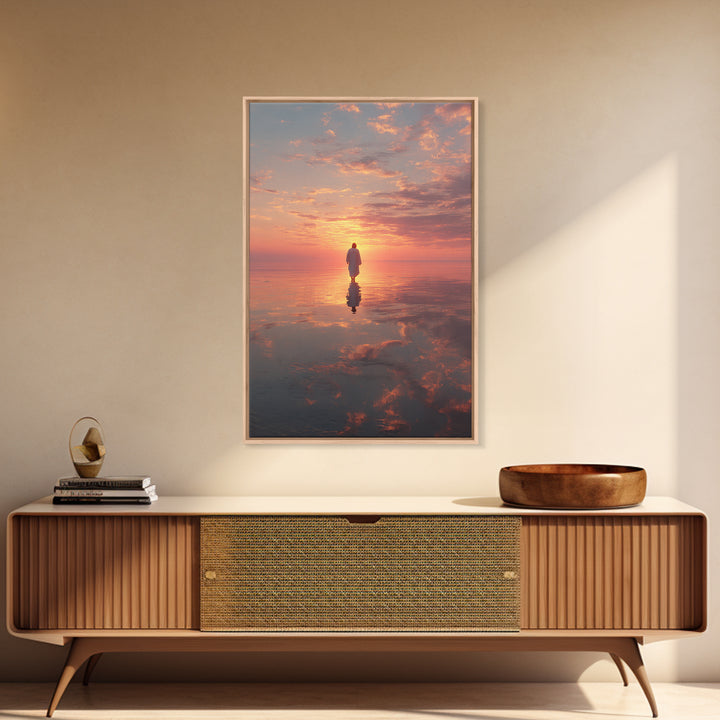 Radiant Dawn Path – Framed Canvas Print – Christian Wall Art – Christian Art Canvas – Jesus Painting – Modern Christian Art – Christian Dec