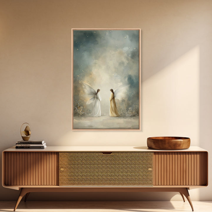 Heavenly Dawn Grace – Framed Canvas Print – Christian Wall Art – Christian Art Canvas – Christmas Art – Christian Decor – Modern Art