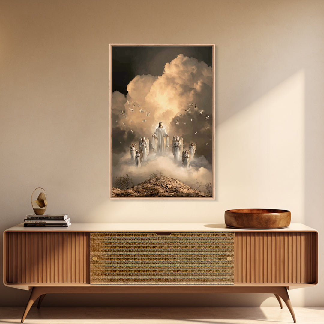 Glorious Return – Framed Canvas Print – Christian Wall Art – Jesus Painting – Christian Art Canvas – Large Christian Painting – Christian D
