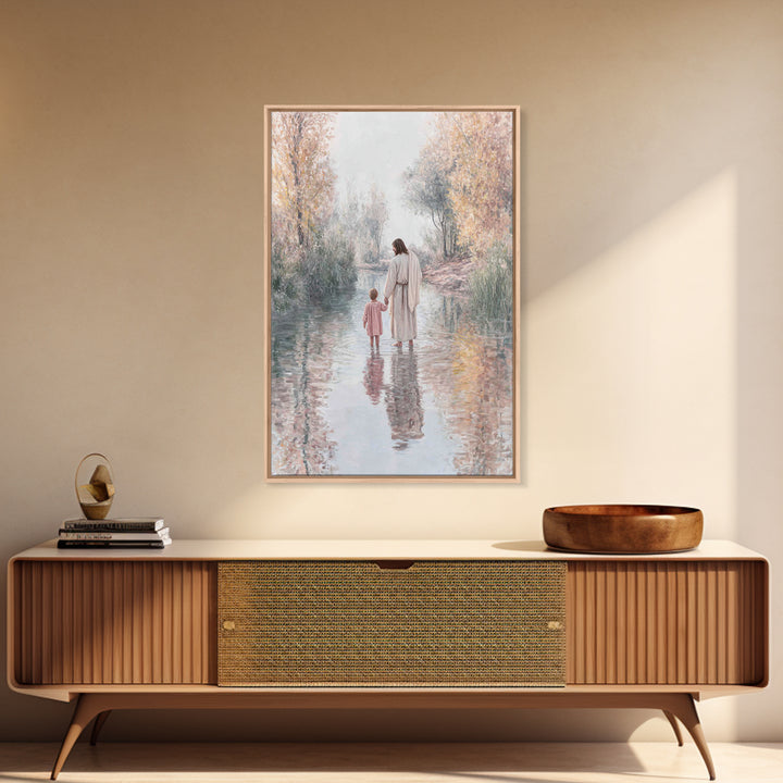 Riverside Calling – Framed Canvas Print – Christian Wall Art – Christian Art Canvas – Subtle Christian Art – Christian Paintings – Christia