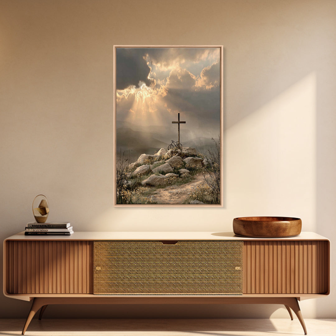 Rays Of Mercy | Framed Canvas Print | Christian Wall Art | Christian Art | Christian Art Canvas | Large Christian Art | Christian Gift Idea