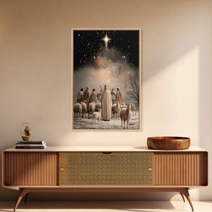 Bethlehem Plains | Framed Canvas Print | Christmas Art Prints | Christian Art Canvas | Christian Wall Art | Vintage Christian Art | Christi