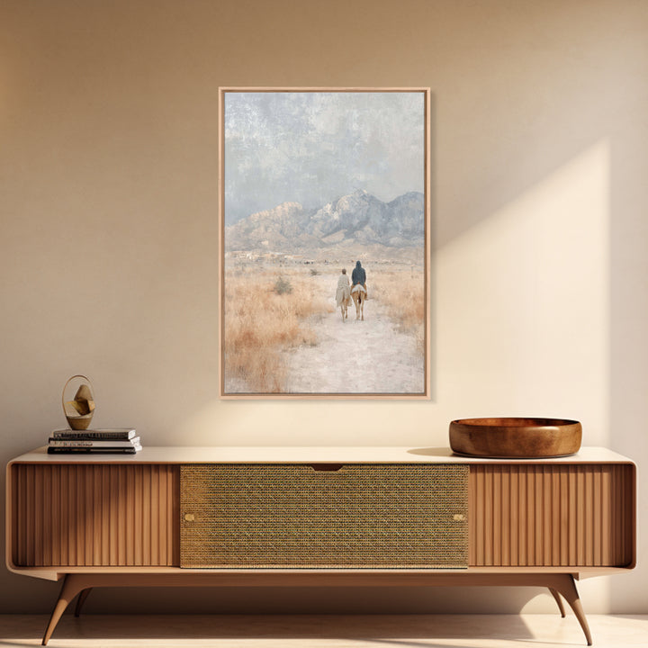 Desert Journey Light – Framed Canvas Print – Christian Wall Art – Jesus Painting – Christian Art Canvas – Christmas Art – Christmas Wall Ar
