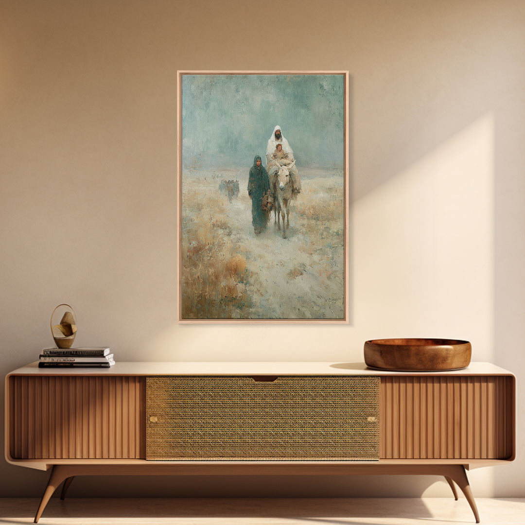 Sacred Refuge Path – Framed Canvas Print – Christian Art Canvas – Christian Wall Art – Christmas Art – Jesus Painting – Christian Decor
