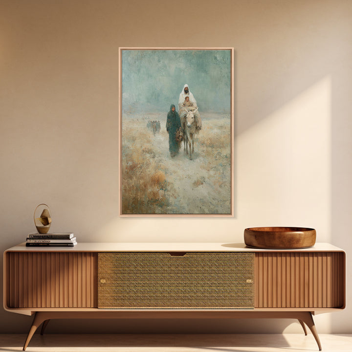 Sacred Refuge Path – Framed Canvas Print – Christian Art Canvas – Christian Wall Art – Christmas Art – Jesus Painting – Christian Decor