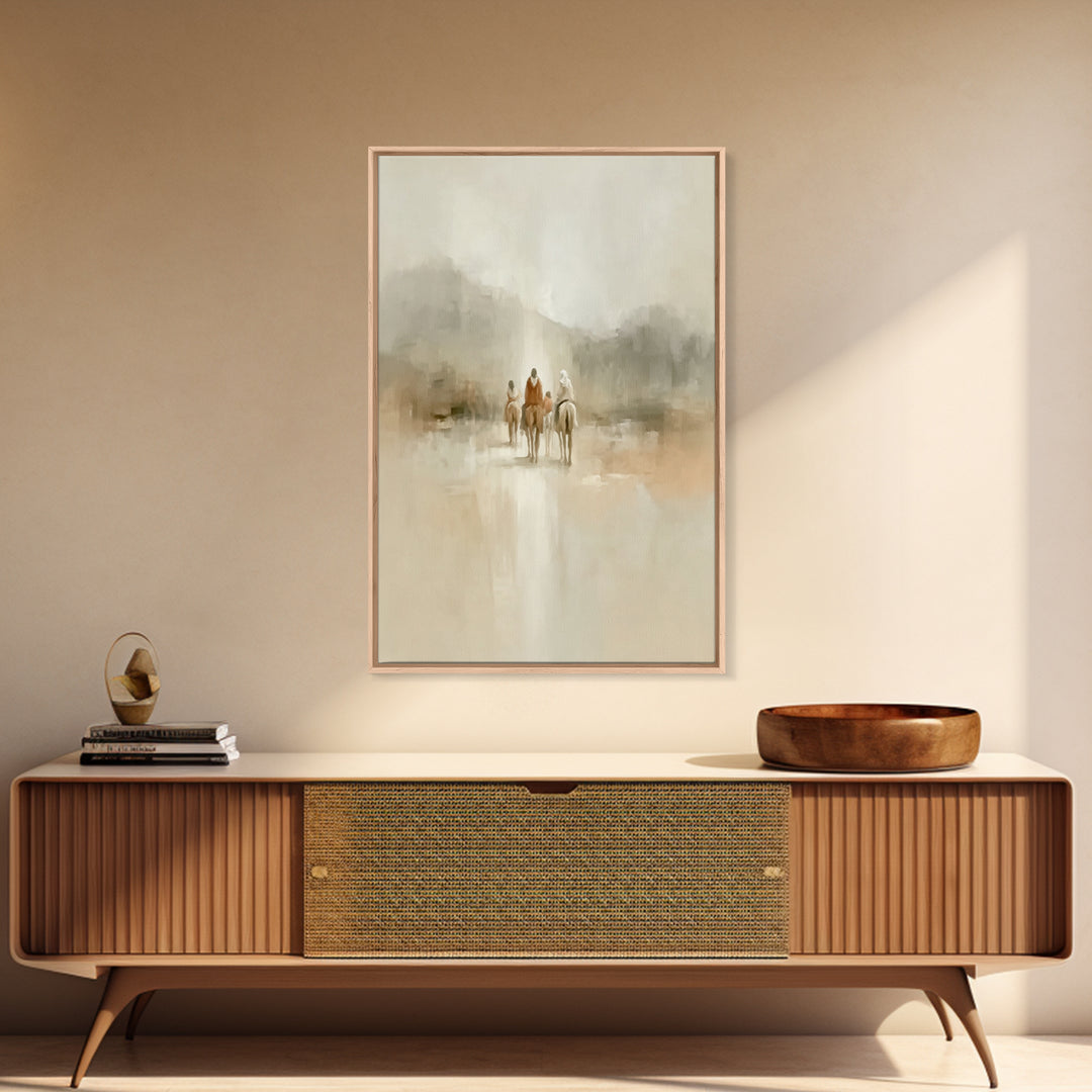 Radiant Horizon Walk – Framed Canvas Print – Christian Wall Art – Christian Art Canvas – Christmas Art – Jesus Painting – Christian Decor