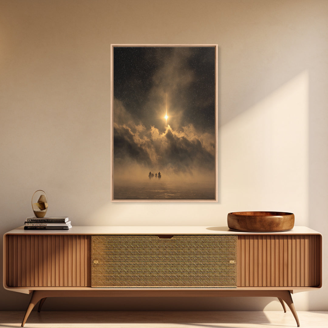 Journey of Kings – Framed Canvas Print – Christian Wall Art – Christian Christmas Art – Jesus Painting – Christmas Canvas Wall Art
