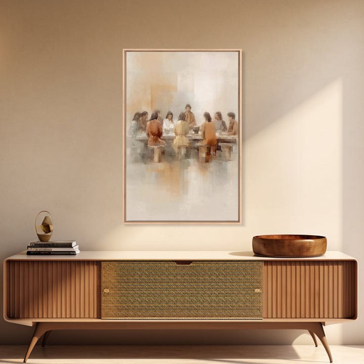Graceful Supper – Framed Canvas Print – Christian Wall Art – Christian Art Work – Jesus Painting – Christmas Art – Christian Art Canvas – C