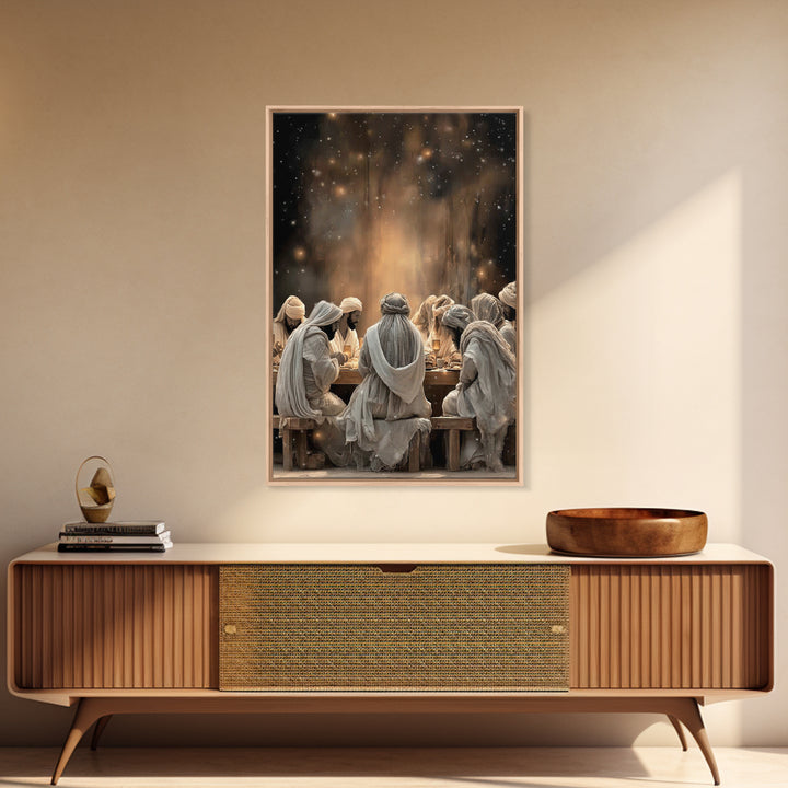 Sacred Illumination – Framed Canvas Print – Christian Art Canvas – Christian Painting – Jesus Wall Art – Christmas Art – Christian Decor –