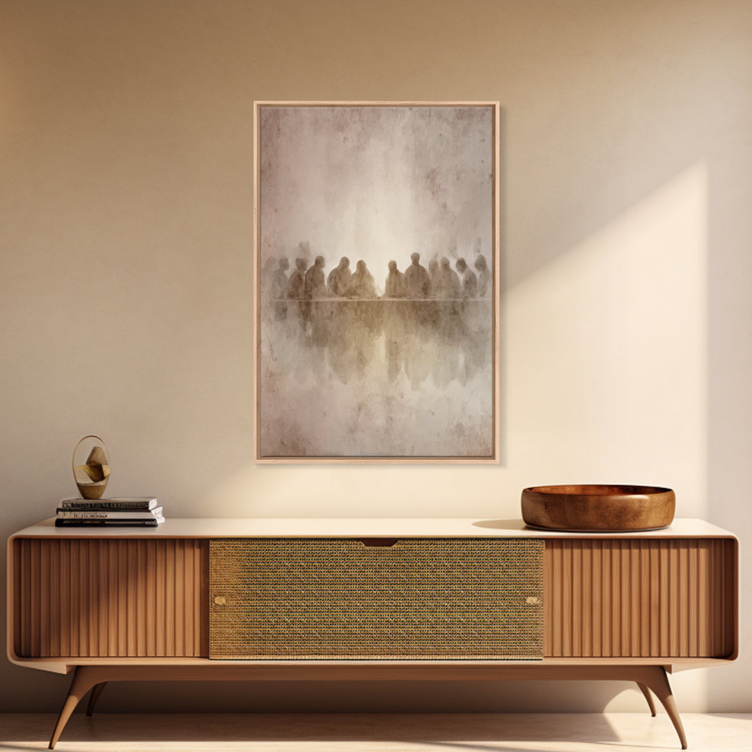Eternal Fellowship, Framed Canvas Print, Christian Wall Art, Christian Art Canvas, Abstract Christian Art, Jesus Painting, Christian Decor