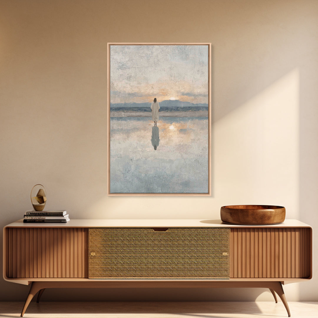 Desert Pilgrims – Framed Canvas Print – Christian Wall Art – Christian Art Canvas – Moody Christian Art – Christmas Art Prints