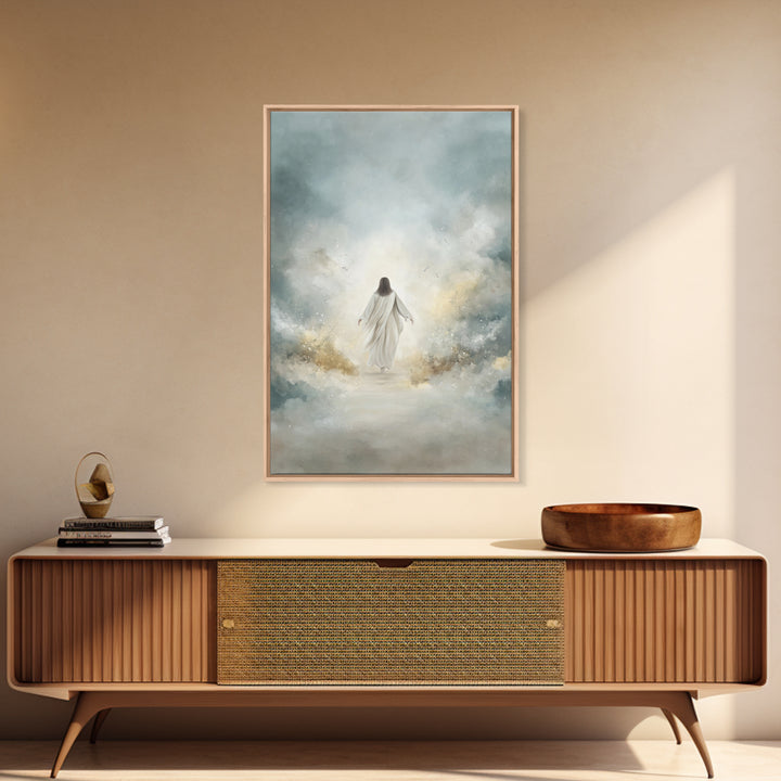 Path Of Ascension – Framed Canvas Print – Jesus Painting – Christian Art Canvas – Christian Wall Art – Large Jesus Wall Art – Modern Christ