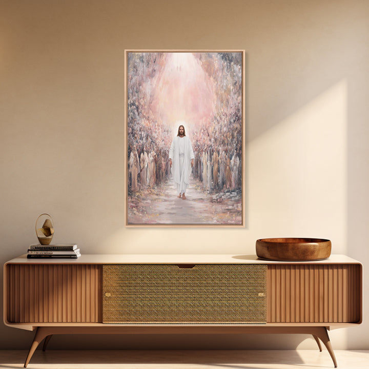 Heaven’s Host, Framed Canvas Print, Christian Art Canvas, Jesus Painting, Christian Wall Art, Christian Art Print, Large Christian Painting