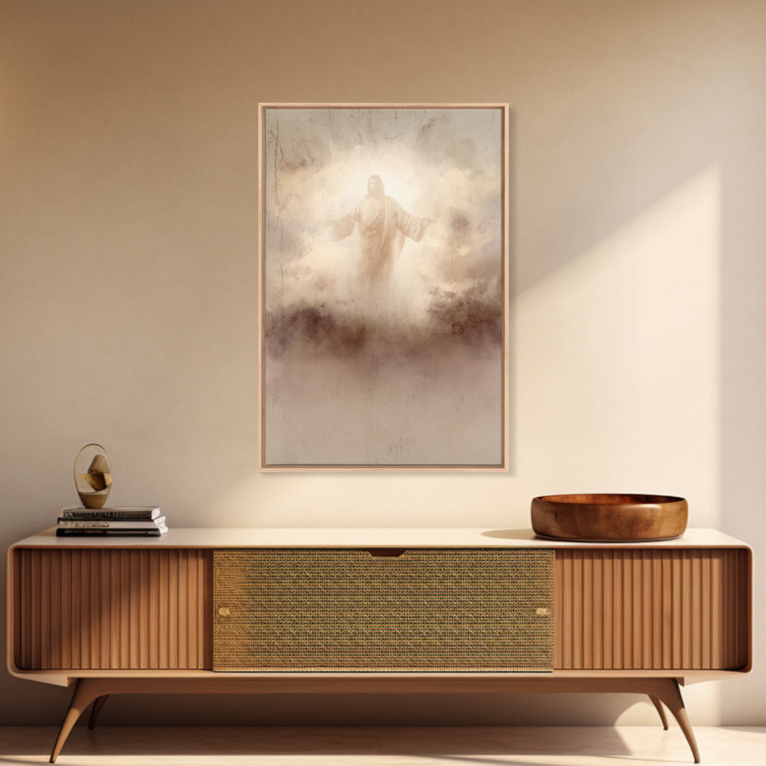 Glory Revealed, Framed Canvas Print, Jesus Painting, Christian Art Canvas, Christian Wall Art, Christian Art Work, Large Christian Painting