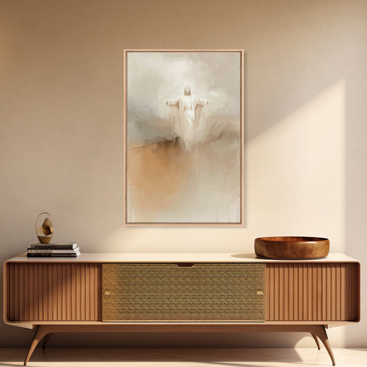 Heavenly Grace – Framed Canvas Print – Christian Wall Art – Jesus Painting – Christian Christmas Art – Christian Art