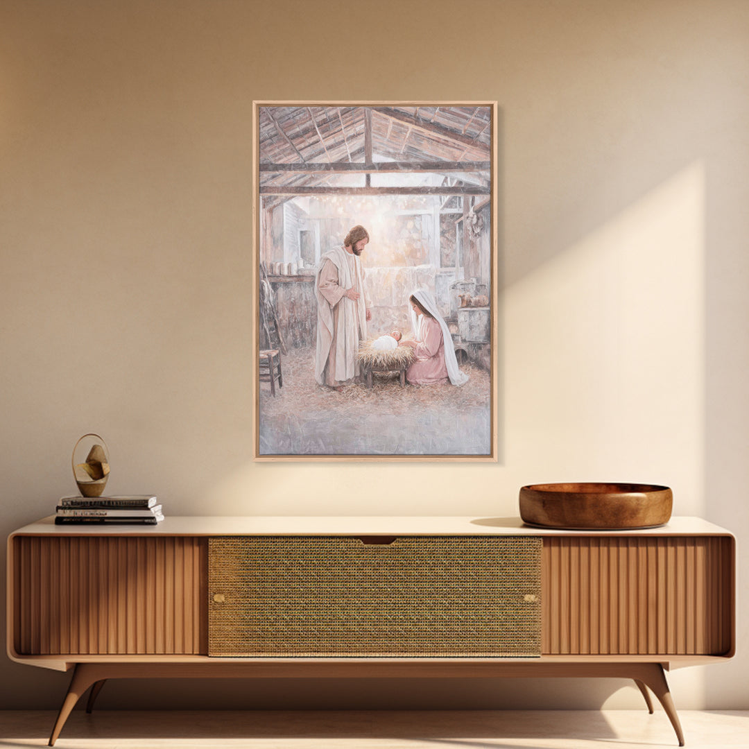 Bethlehem Peace | Framed Canvas Print | Christian Wall Art | Christian Art Canvas | Jesus Painting | Christmas Art | Christian Christmas