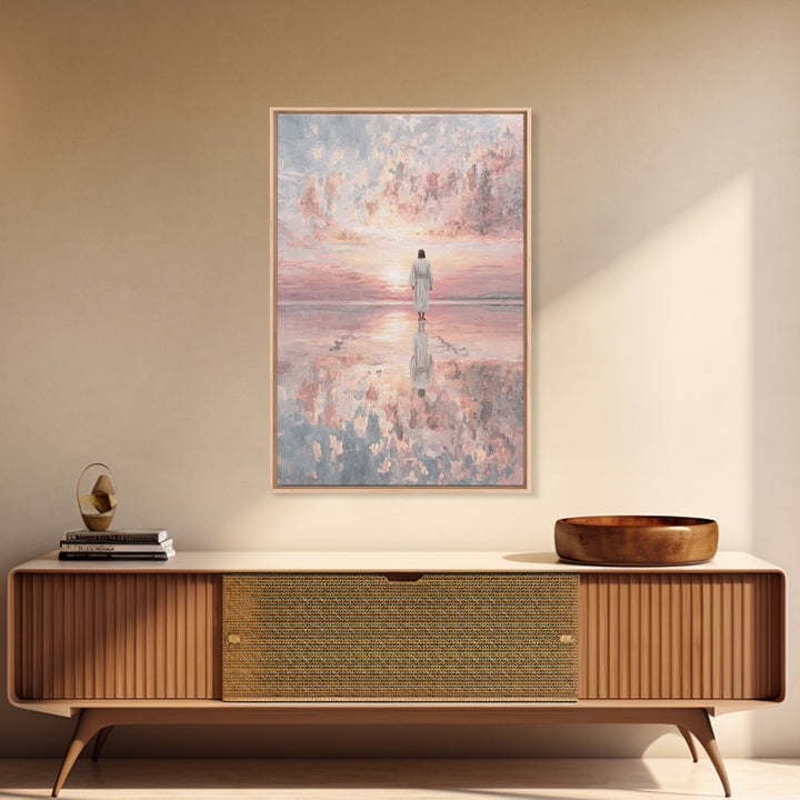 The Radiant Savior – Framed Canvas Print – Christian Wall Art – Jesus Painting – Christian Art Canvas – Modern Christian Art – Christian Ar