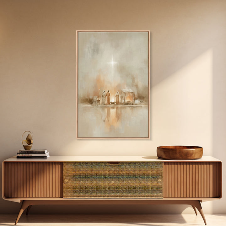 The Guiding Star – Framed Canvas Print – Christian Wall Art – Christian Art Canvas – Jesus Painting – Christian Christmas Art – Christmas W