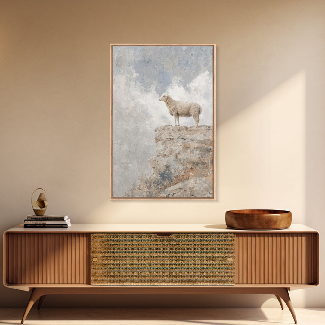 Horizon Grace, Framed Canvas Print, Christian Wall Art, Christian Art Canvas, Minimalist Christian Art, Pastoral Scenery, Christian Art Wor