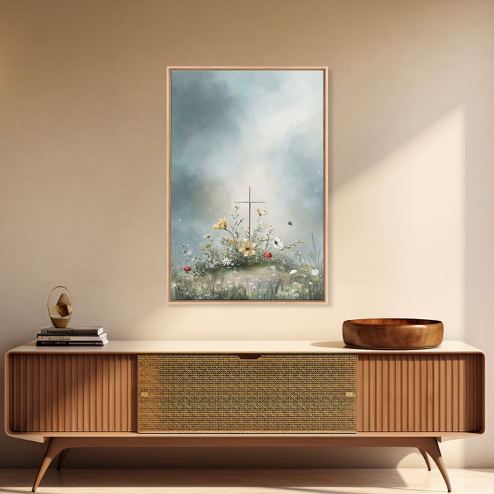 Heaven’s Bloom | Framed Canvas Print | Christian Wall Art | Christian Art Canvas | Christian Art Print | Christian Art Work | Subtle Christ