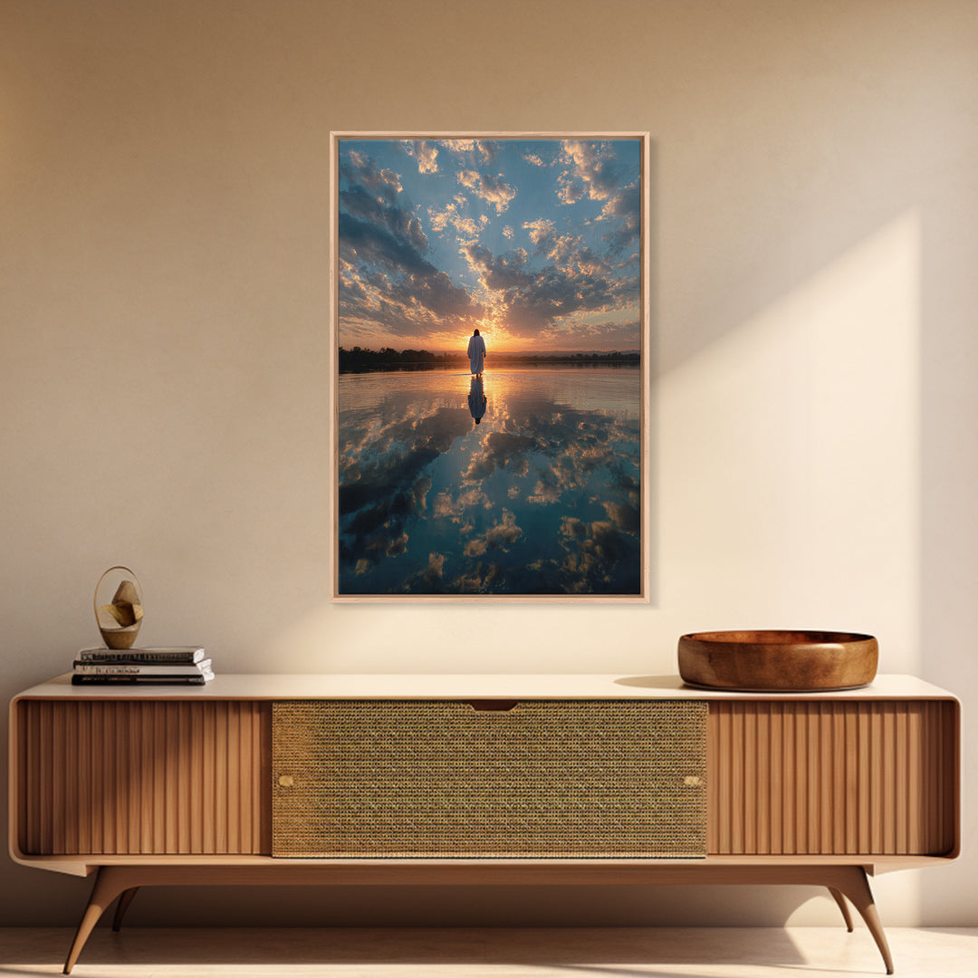 Heavenly Horizon – Framed Canvas Print – Christian Wall Art – Jesus Canvas Art – Christian Art Canvas – Christian Art Print – Modern Christ