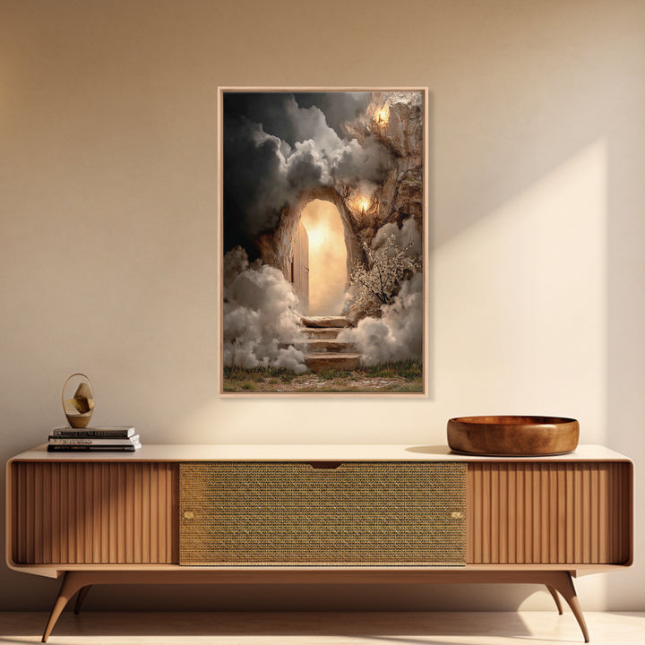 Risen Radiance - Framed Canvas Print - Christian Wall Art - Abstract Christian Art - Christian Art Canvas - Modern Christian Art - Christia