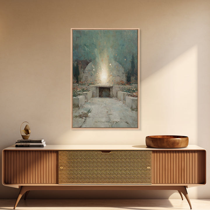 Hollow Of Light - Framed Canvas Print - Christian Art Work - Christian Wall Art - Unique Christian Art - Christian Painting - Christian Art