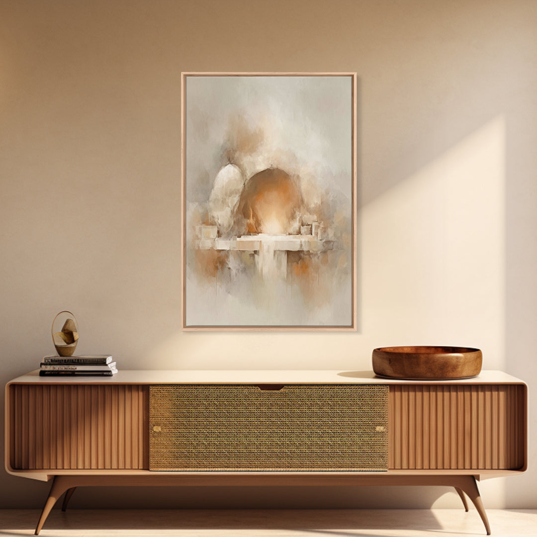 Stone Of Dawn - Framed Canvas Print - Christian Painting - Christian Art Canvas - Christian Wall Art - Modern Christian Art - Christian Gif