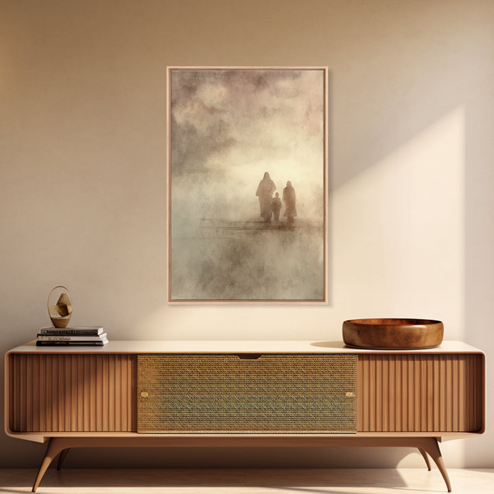 Silent Faith Journey – Framed Canvas Print – Christian Art Canvas – Christian Wall Art – Subtle Christian Art – Jesus Painting – Christian