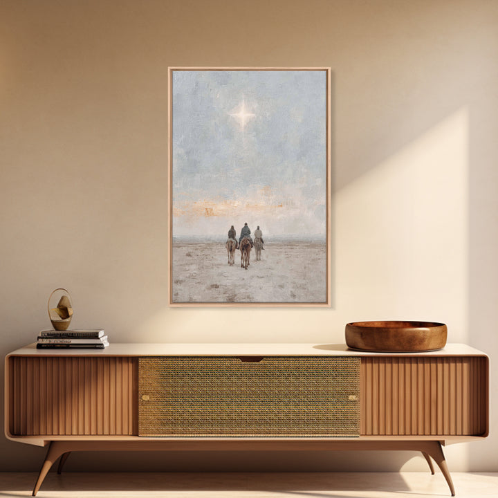 Guiding Light Sky – Framed Canvas Print – Christian Art Canvas – Christian Wall Art – Christmas Art Prints – Christian Christmas Art – Chri