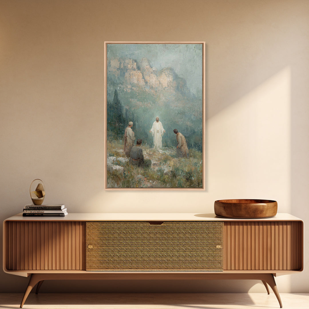 Radiant Summit Grace – Framed Canvas Print – Christian Art Canvas – Christian Wall Art – Jesus Painting – Modern Christian Art – Christian