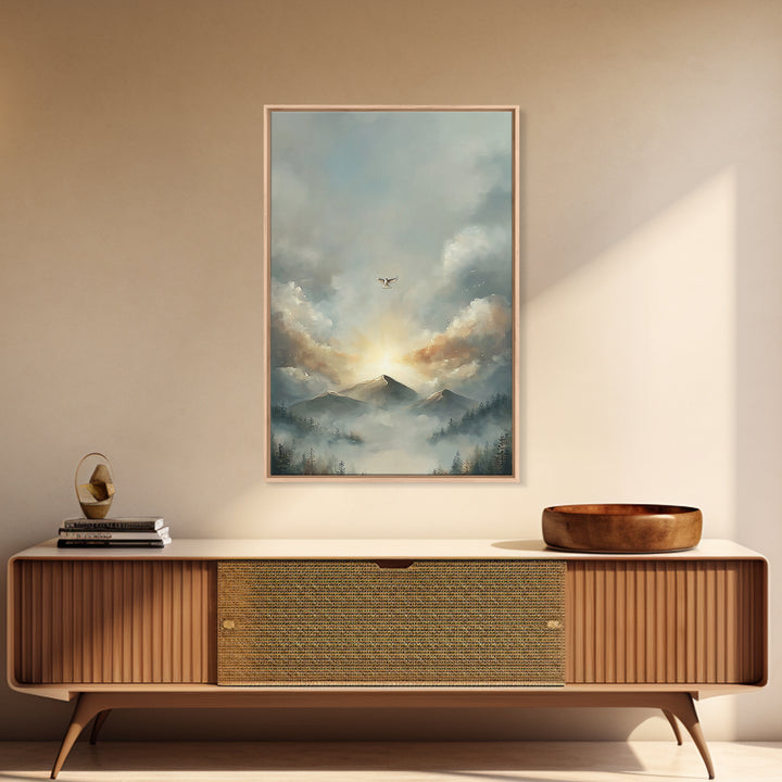 Dawn of Hope – Framed Canvas Print – Christian Wall Art – Christian Art Canvas – Christian Art Print – Subtle Christian Paintings – Modern
