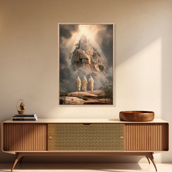 Summit of Glory – Framed Canvas Print – Christian Art Canvas – Christian Wall Art – Jesus Painting – Modern Christian Art – Christian Gift