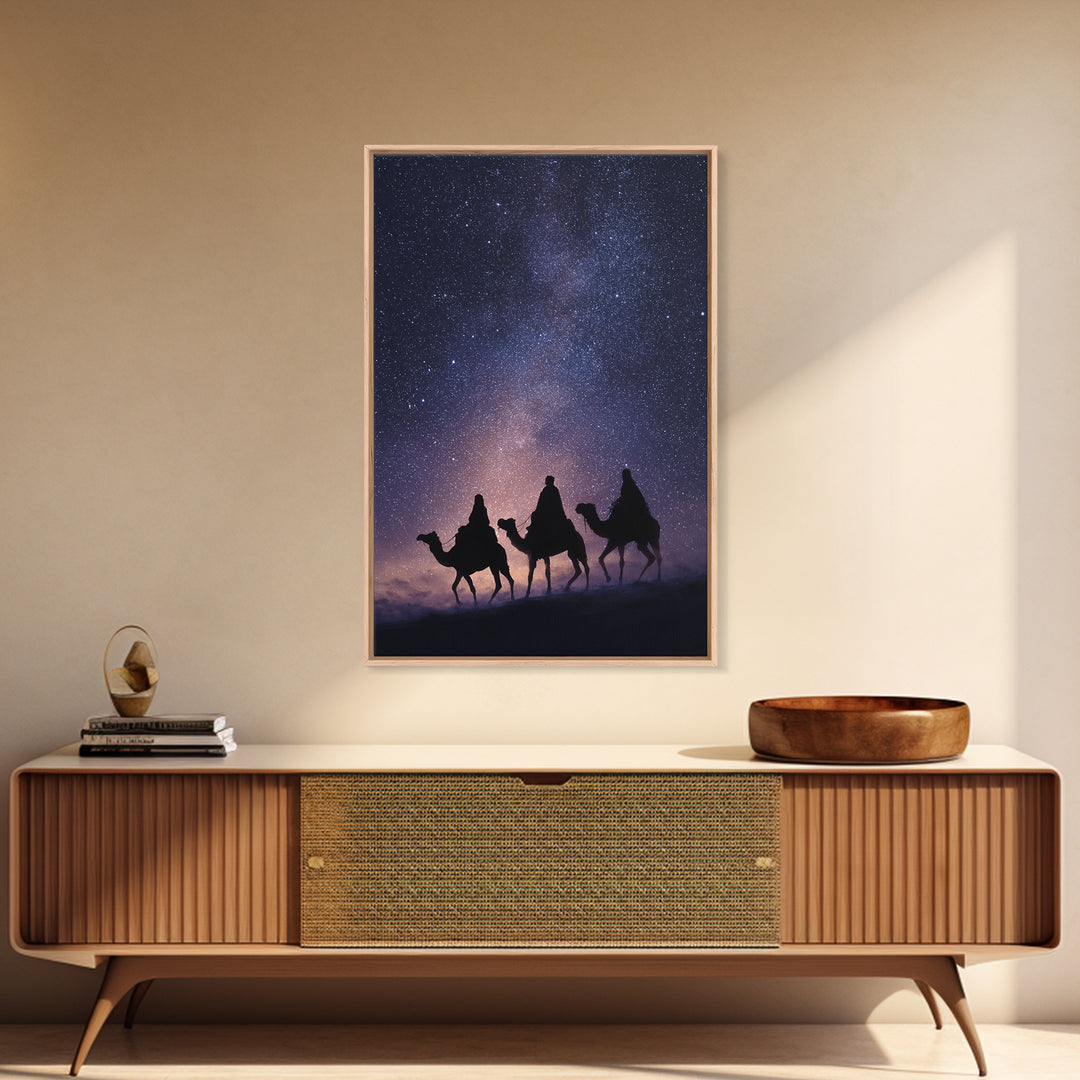 Star of Wonder – Framed Canvas Print – Christian Art Canvas – Christian Christmas Art – Christian Wall Art – Jesus Painting