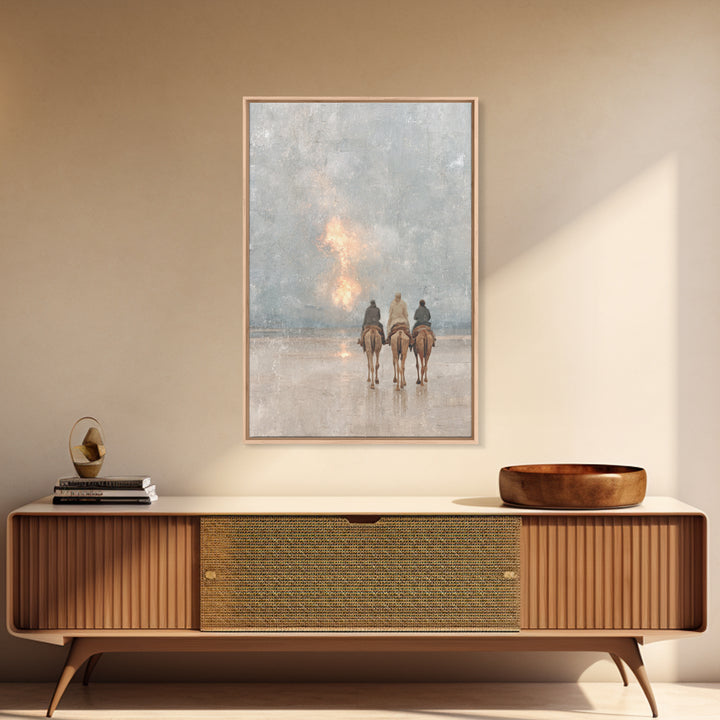 Desert Starfire – Framed Canvas Print – Christian Art Canvas – Jesus Painting – Christian Wall Art – Christian Christmas Art