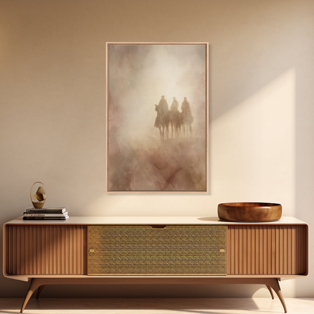 Sacred Mist – Framed Canvas Print – Christian Christmas Art – Christian Wall Art – Christian Art Canvas – Jesus Painting
