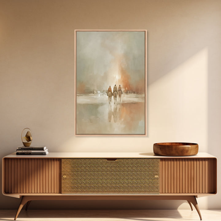 Wandering Light – Framed Canvas Print – Jesus Painting – Christian Art Canvas – Christian Christmas Art – Christian Wall Art