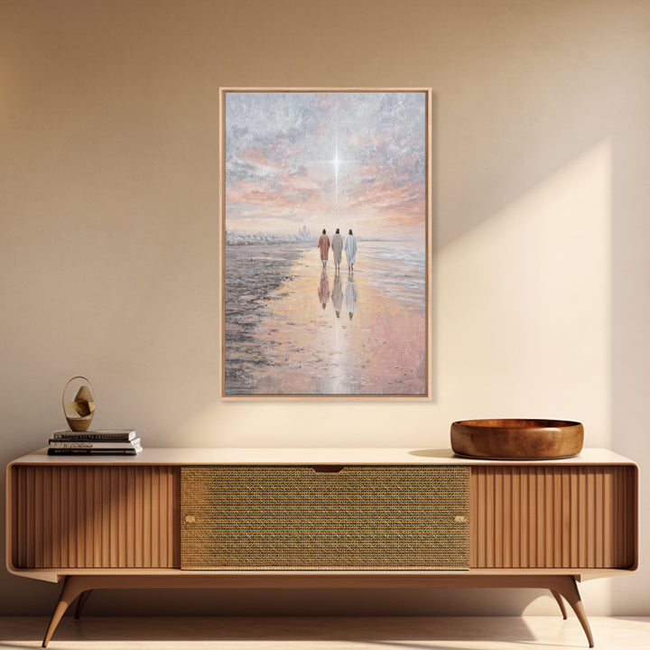 Bethlehem Light – Framed Canvas Print – Christian Art Canvas – Christian Christmas Art – Christian Wall Art – Christmas Art – Jesus Paintin