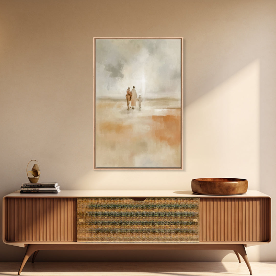 Holy Refuge – Framed Canvas Print – Christian Art Canvas – Christian Wall Art – Christmas Art – Christian Christmas Art – Jesus Painting