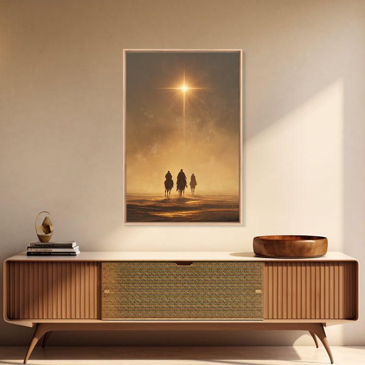 Cross Of Dawn – Framed Canvas Print – Jesus Painting – Christian Wall Art – Christian Art Canvas – Christian Christmas Art – Christmas Art