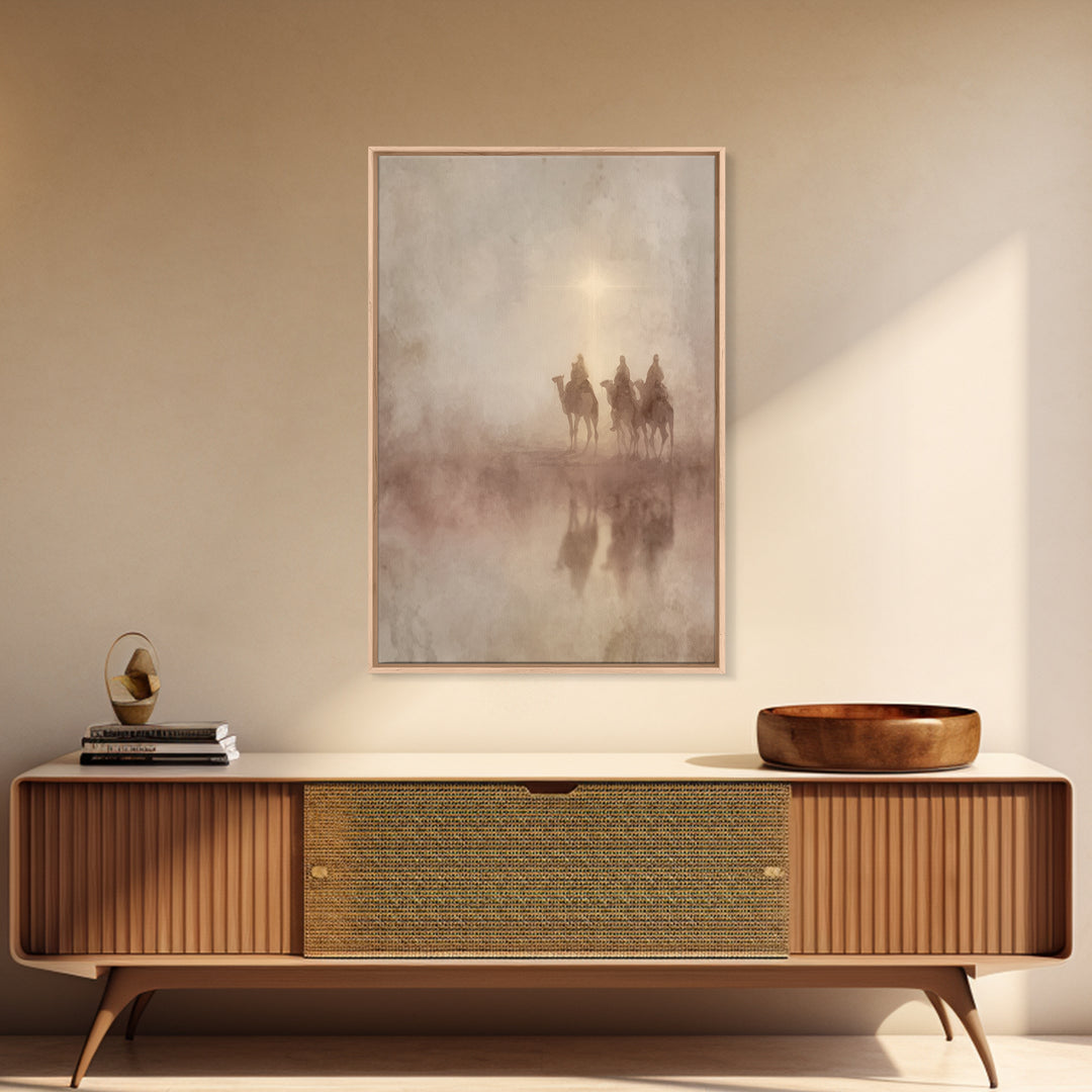 The Guiding Star – Framed Canvas Print – Christian Wall Art – Christian Art Canvas – Christmas Art – Christian Christmas Art – Christian De