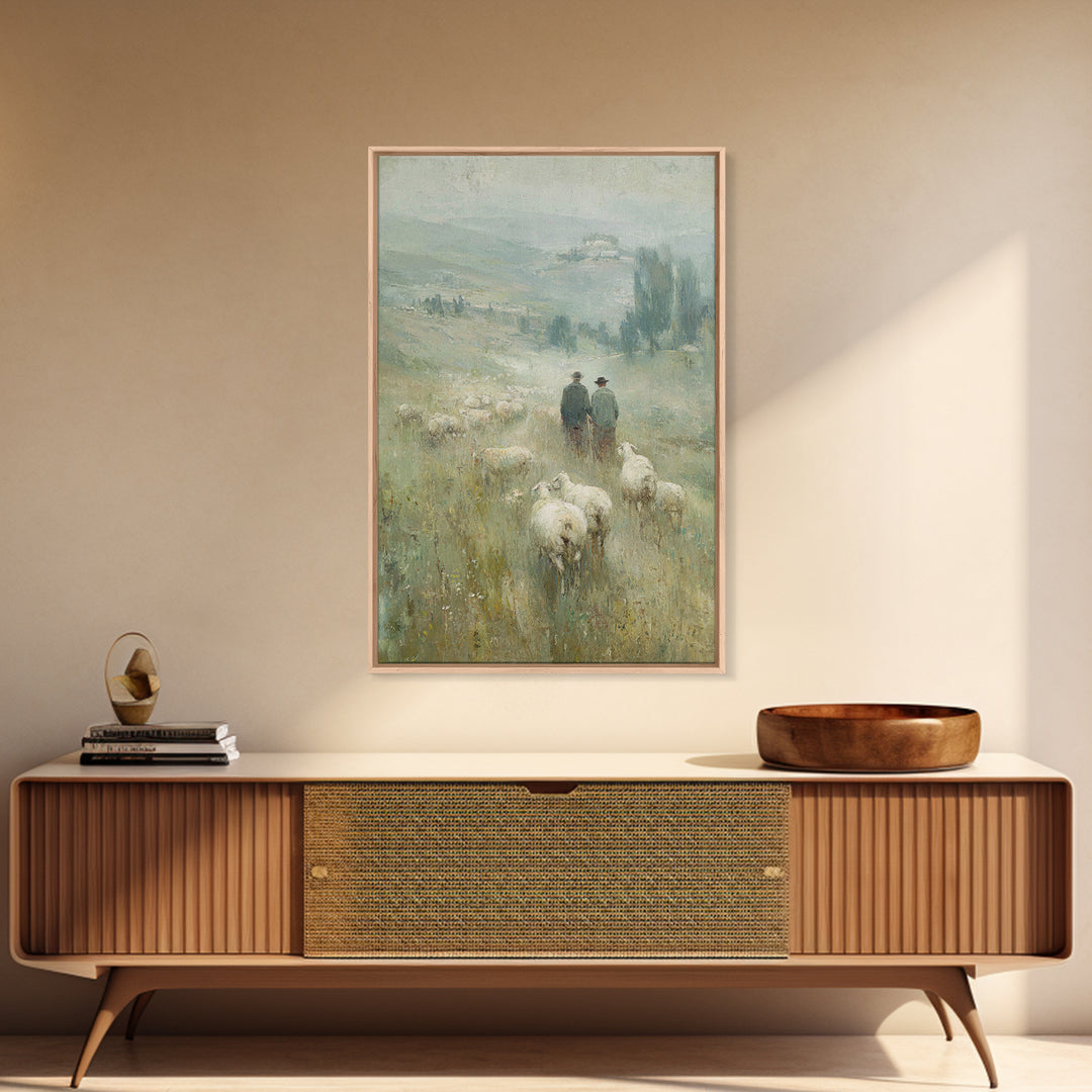 Quiet Bethlehem Path – Framed Canvas Print – Christian Art – Christian Wall Art – Christian Art Canvas – Christmas Art – Christian Christma