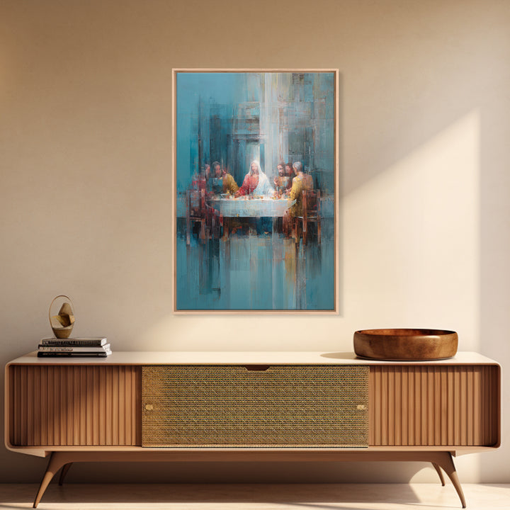Holy Table Moment – Framed Canvas Print – Christian Art Canvas – Christian Wall Art – Vintage Christian Art – Jesus Painting – Christian Gi