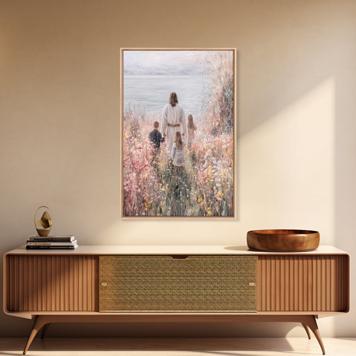 Garden Of Blessing – Framed Canvas Print – Christian Art Canvas – Christian Wall Art – Christian Gift – Christian Painting – Modern Christi
