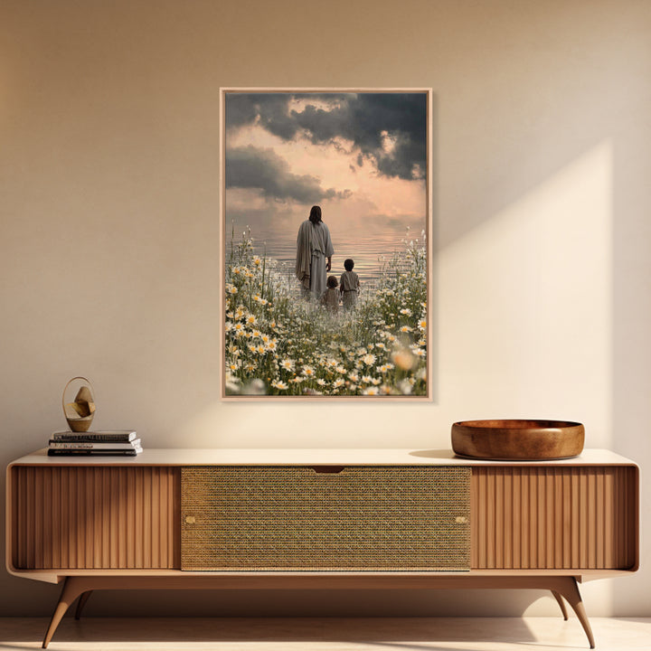 Fields Of Mercy – Framed Canvas Print – Christian Wall Art – Jesus Painting – Christian Art Canvas – Christian Christmas Art – Christian Gi