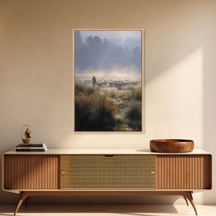 Gentle Keep – Framed Canvas Print – Christian Art Canvas – Christian Wall Art – Jesus Painting – Christian Art Print – Modern Christian Art