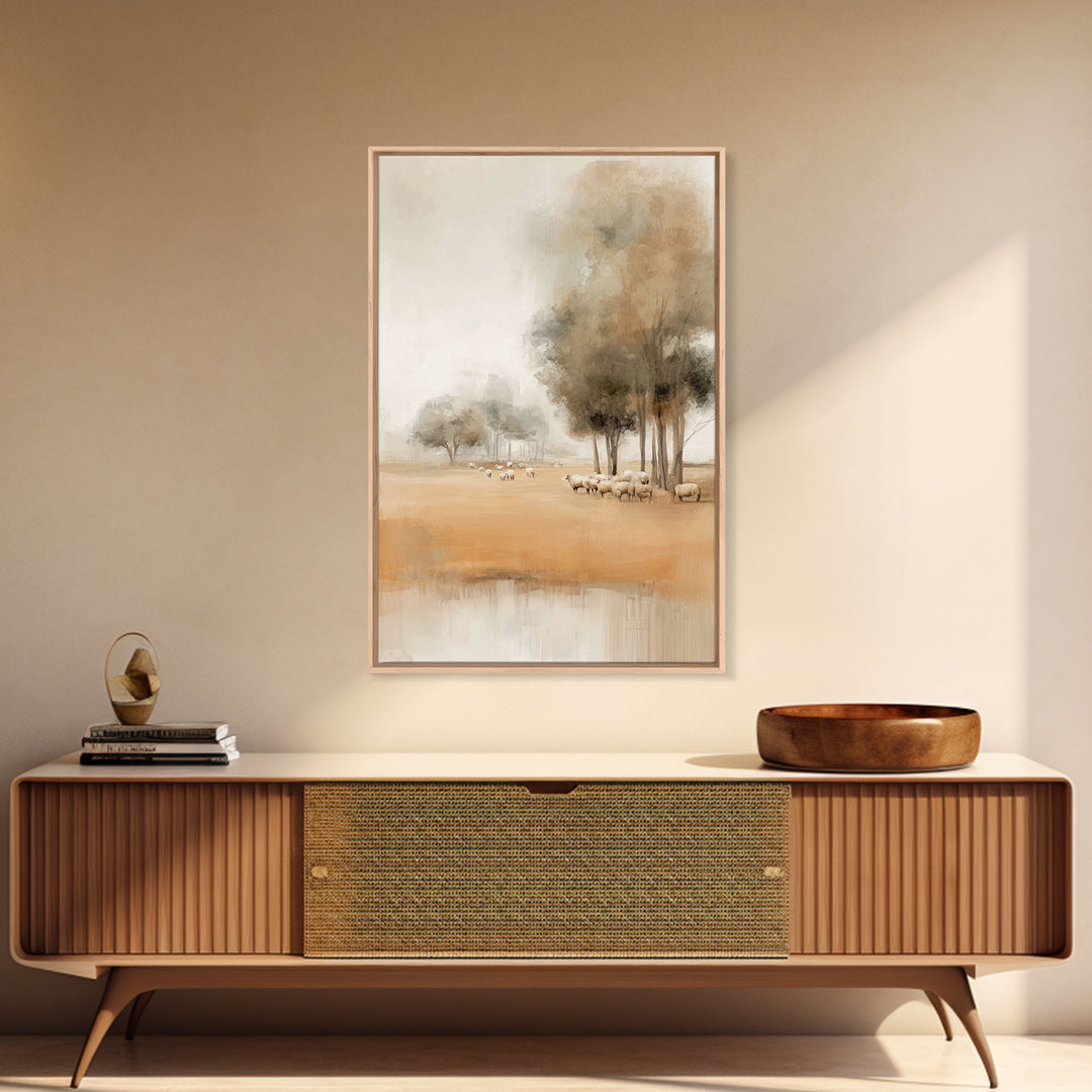 Quiet Meadow Grace – Framed Canvas Print – Christian Art Canvas – Christian Wall Art – Christian Painting – Subtle Christian Art – Christia
