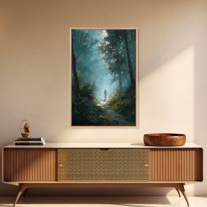 Path Of Light – Framed Canvas Print – Christian Wall Art – Jesus Painting – Christian Art Canvas – Moody Christian Art – Large Christian Pa