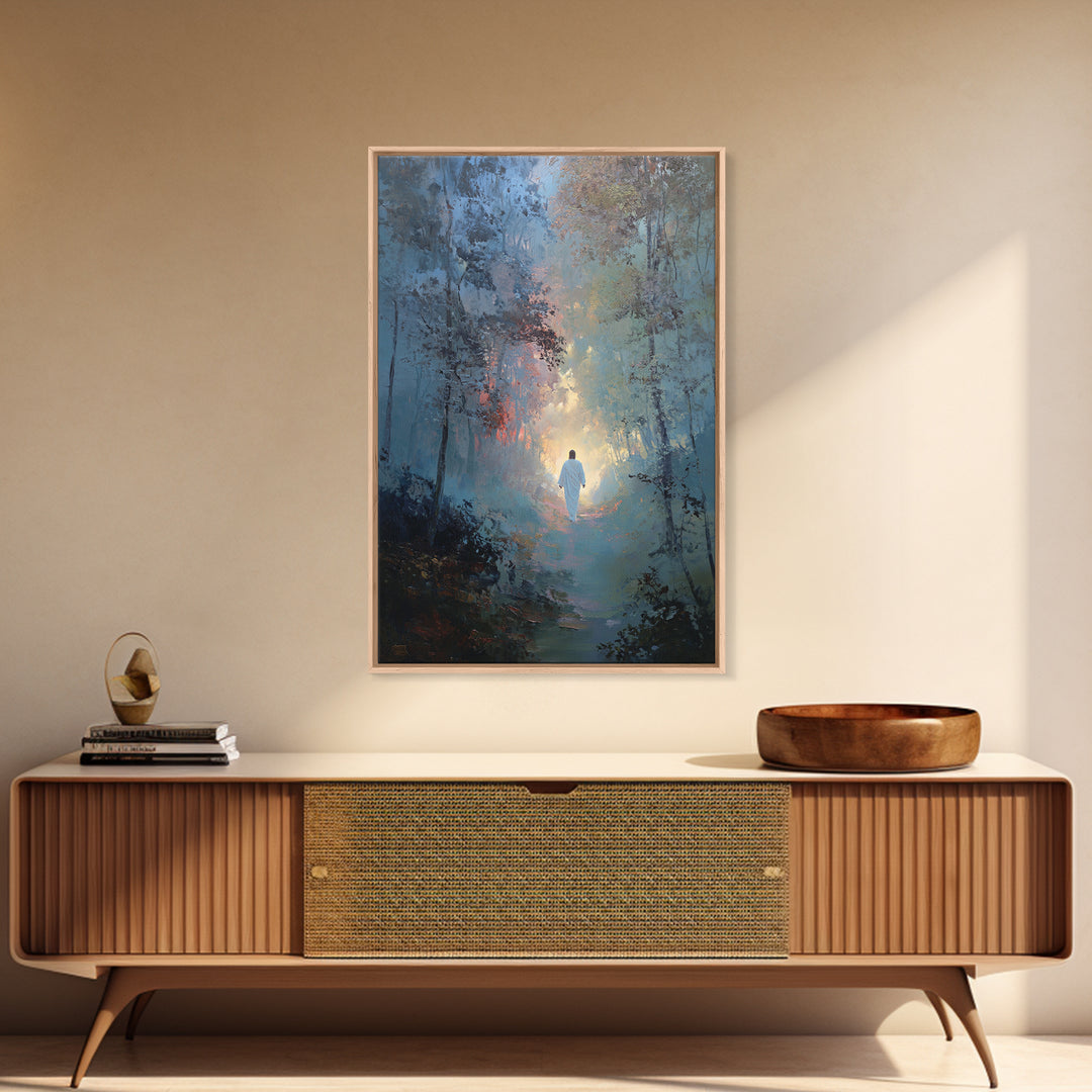 Walk Of Mercy – Framed Canvas Print – Christian Wall Art – Jesus Painting – Christian Art Canvas – Modern Christian Art – Christian Paintin