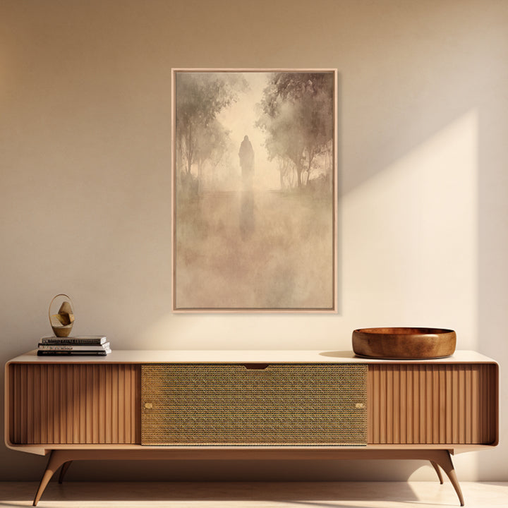 Quiet Redemption – Framed Canvas Print – Christian Wall Art – Jesus Painting – Christian Art Canvas – Vintage Christian Art – Subtle Christ